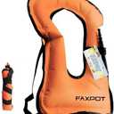 Faxpot Snorkel Vest, Adults Portable Kayaking Buoyancy Inflatable Swim Vest Jackets, Diving Surfing Adjustable Snorkeling Vest Swimming Jacket for Outdoor Water Sports Fun Safety