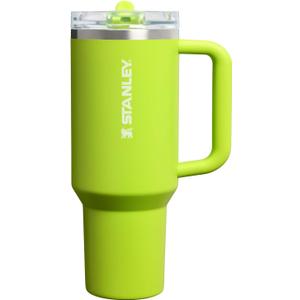 STANLEY Quencher ProTour Flip Straw Tumbler with Leakproof Lid 40 oz | Built-In Straw & Handle | Cupholder Compatible for Travel | Insulated Stainless Steel Cup | BPA-Free | Chartreuse
