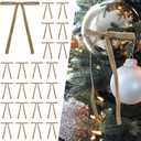 SIMISI RIBBON 24 Pcs Khaki Velvet Christmas Tree Bows Door Garland Decor Vintage Wreath Bow (3/8'' Wide, 5 * 7 inch)