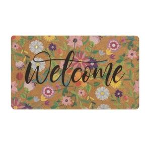 Spring Welcome Door-Mats Floral Coir Doormats - 30"x17"Non Slip Large Indoor Colorful Welcome Doormat for Entryway Outside Yard Home Decoration