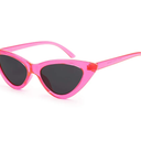 livho Retro Vintage Narrow Cat Eye Sunglasses for Women Clout Goggles Plastic Frame