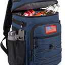 Portable Tactical Backpack Cooler, 25L Storage Long Hours Temperature Retention Outdoor Insulated Cooler Bag, Leakage-Proof Cooler Backpack for Hiking Picnic Camping Beach (Blue)