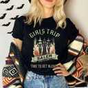 Halloween Shirt Salem Witch Shirt: Women Girls Trip Salem Tshirt Funny Halloween Tees (XX-Large, Black)