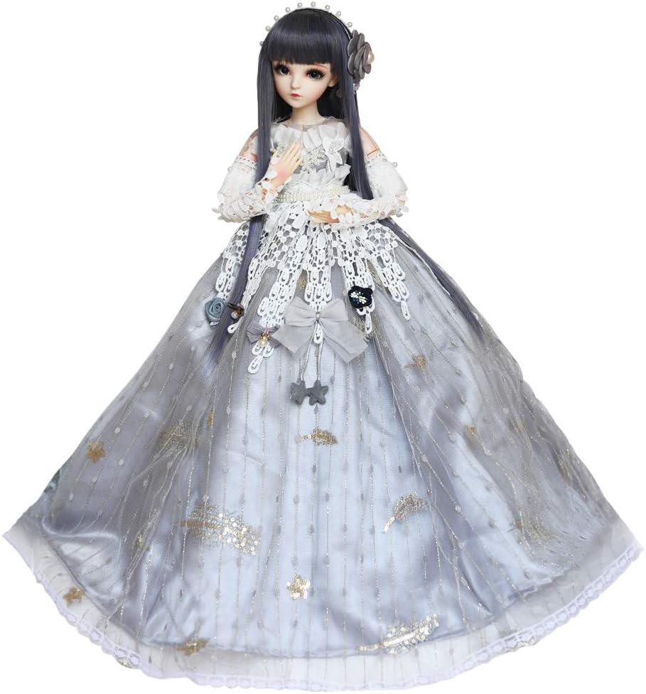 UCanaan BJD Doll, 1/3 SD Dolls 24 Inch 18 Ball Jointed Doll DIY Toys with Clothes Outfit Shoes Wig Hair Makeup, Best Gitfs for Christmas Birthday