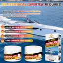 Marine Fiberglass Repair Kit for Boats, Gel Coat Repair Kit for Boats, Fiberglass Boat Repair Kit, Epoxy Filler for Boats, Fiberglass Kit Fix Holes Chips Pit Cracks (Color Match)