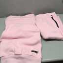 Tracksuit for men 2 pieces,Fleece hooded outfit,fashion warm sweatsuit set (Pink, 5XL)