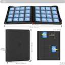 Card Binder with 1024 Cards,16 Pocket Trading Card Binder Includes 32 Page Storage Sleeves,Collection Card Album,Card Holder to Organize and Protect Cards,Black