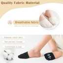 15 Pairs Half Socks for Women Mules, Toe Socks Women No Show Non-Skid Clog Socks Toe Topper Socks for Women, Socks for Mules and Slides (Black, White, Skin)