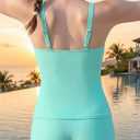 Girls Tankini Swimsuit 2-Piece Bathing Suits Tankini Top with Swim Shorts for Teens 9-16