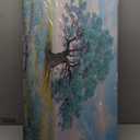 Ardemy Landscape Wall Art Canvas for Living Room Teal Tree Scenery Painting Bedroom Nature Picture Textured Artwork Framed Dining Room Kitchen Home Office Wall Decor, Large 48"x24"