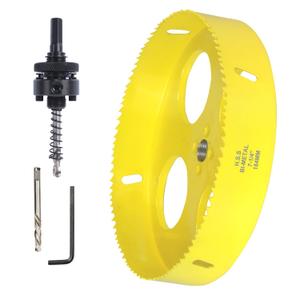 7-1/4 inch Hole Saw for Wood,Soft Metal,Drywall,Plasterboard and Plywood,184mm Bi-Metal Hole Saw with Arbor Mandrel