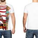 DANGCOS Pirate Shirt,Men's Graphic Tees for Costume Halloween,Cosplay,Pirate-Themed Parties (L)