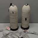 OYEARS 26.5" Table Lamps Set of 2 - Bedside Lamp with USB A+C Charging Ports,Rustic,Perfect for Nightstands and Bedrooms,Black