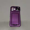 SSLOTSCASE for iPhone 17 Pro Max Case with 2X Screen Protector, HD Clarity Anti-Scratch, Card Holder & Sliding Lens Cover & Kickstand, Heavy Duty Protection Case for iPhone 17 Pro Max, Dark Purple