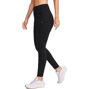 Fleece Lined Leggings Women with Pockets - High Waisted Winter Thermal Yoga Pants (Small, Black)