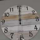 CHYLIN Wall Clock 12 Inch Bathroom Clock, Rustic Wall Clocks Battery Operated, Silent Non-Ticking Wooden Coastal Beach Clock for Kitchen, Living Room, Bedroom (White)