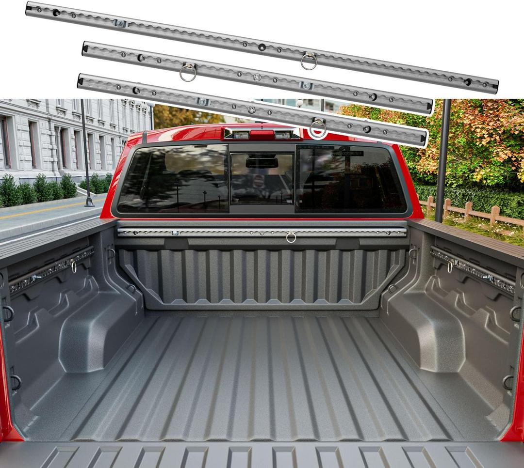 Front Side Trail Rail System Compatible with 2023 2024 2025 Chevy Colorado GMC Canyon 5FT Tie Down Rail Replacement for 2023-2025 Chevy Colorado Accessories