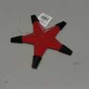 VHC Brands Patriotic Faceted Metal Star Wall Hanging 8x8, Distressed Appearance, Burgundy, Independence Day Decor