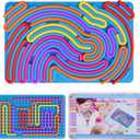 Sensory Fidget Toys for Kids Toddler Boys ,Sensory Activity Board for Stress Anxiety Autistic ADHD, Calm Down Travel Airplane Essentials Toys for 3+ Year Old, Stuffers Gifts for Teen Girl