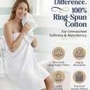 LANE LINEN 100% Cotton Bath Towel Set - 6 Pieces - Super Soft, Highly Absorbent & Quick Dry - 2 Bath, 2 Washcloths, 2 Hand Towels for Bathroom - Hotel Quality, Ideal for Spa, Gym & Travel - White