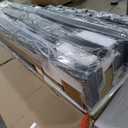 Seventable Full Size Bed Frame with Charging Station & LED Lights, Upholstered Headboard with Storage Shelves, Metal Platform with Under Bed Storage, No Box Spring Needed, Easy Assembly, Dark Grey