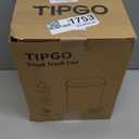 TIPGO Small Trash Can with Lid Soft Close, 4.5 Liters / 1.2 Gallon Bathroom Garbage Can, Mini Step Trash Bin, Stainless Steel Wastebasket for Bathroom, Bedroom, Office (Silver)