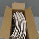 HarcoHome Christmas Tree Collar, 28.4" D Round Tree Base Cover Mixed with Natural Grain Fiber, Pet-Proof Plastic Xmas Tree Ring, Tree Skirt for Christmas Decorations, Easy Assembly (Beige)