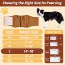 MICOOYO Belly Bands for Male Dogs, Reusable Dog Diapers Male, Washable Doggy Diapers for Puppy Training, Incontinence, Marking, L, Pack of 3