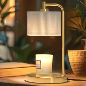 Candle Warmer Lamp with Timer, Candle Wax Warmer Candle Lamp, Room Decor Housewarming Gifts Mothers Day Gifts (Gold)