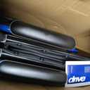 Drive Medical Blue Streak Lightweight Wheelchair - Portable Folding Mobility Aid - Swing-Away Footrests - Desk Arms - Durable Steel Frame - Easy Transport & Storage - 18-Inch Seat