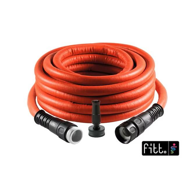 FITT FLOW 1/2-in x 50-ft Medium -Duty Kink Free Thermoplastic elastomer Red Hose