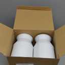 Domensi 6 Pcs Farmhouse Metal Flower Vase Wedding Decor Bulk Rustic Galvanized Milk Can Jug Vase with Bow Flower Bucket for Table Centerpiece Valentine Home (5.12 Inch,White)