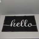 EARTHALL Door Mat Outside Inside Hello Doormat, 30"x17.5", Durable Floor Mat Non Slip Mat Ultra Absorb Mud Easy Clean Front Doormat for Garage, Entryway, Patio, High Traffic Areas, Black (1'6" x 2'6" (Rectangular))