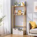 AmazerBath Bamboo Over The Toilet Storage Shelf, 2-Tier Over Toilet Organizer Rack, Freestanding Above Toilet Shelf for Bathroom, Laundry, Space Saver, Natural Color