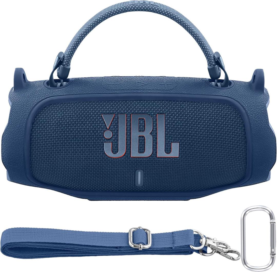 Silicone Case Compatible with JBL Charge 6 Portable Bluetooth Speaker(Blue Cover)