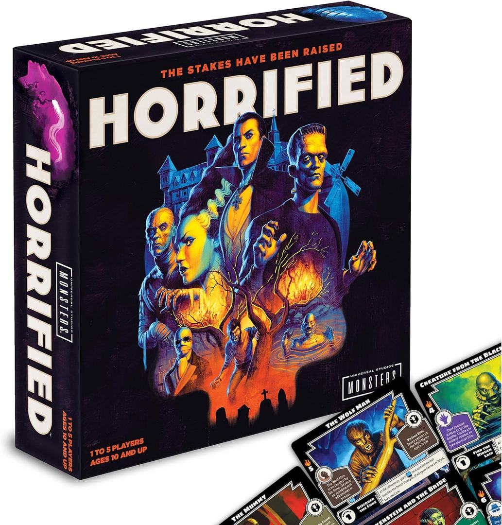 Ravensburger Horrified Games - Universal Monsters - Strategy Board Game - Boost Critical Thinking & Teamwork - Cooperative Gameplay - Unique Monster Challenges - 1 to 5 Players - Adults & Kids 10+