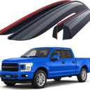 Goodyear Shatterproof Side Window Deflectors for Trucks Ford F150 2015-2026 SuperCrew, Vent Visor, Truck Accessories, Tape-on Rain Guards, Window Visors, Vent Deflector, 4 pcs - GY003282