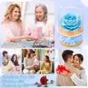 Christmas/Thanksgiving Rose for Women,Home Scent Roses Real Fragrance Last,Eternal Flowers Rose Gifts for Women/Her/Mom/Wife Girlfriend,Perfect Decoration for Bedroom and Office. (Pale Blue)