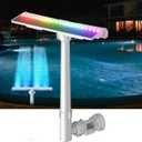 Solar Pool Fountain for Above and In-ground Pools, with 10-Color Lights and Auto Light Sensing Pool Sprinkler Fountain 360 Adjustable Dual Spray High Pressure Pool Waterfall