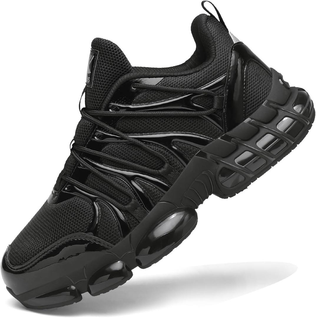 Steel Toe Shoes for Men Women Safety Work Sneakers Wide Composite Toe Indestructible Lightweight Comfortable Tennis Shoe Zapatos de seguridad Trabajo para Hombres Mujer (11 Women/9.5 Men, Black0305)