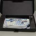 XVX 75% Keyboard with Color Smart Display, L75 Pro Low Profile Gasket Mechanical Gaming Keyboard, Bluetooth 5.1/2.4G Wireless/Type-C Wired Custom Key Board with RGB Backlit, Blue Kanagawa Theme