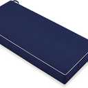 MIULEE Navy Blue 48 x 18 x 3 Outdoor Bench Cushion Waterproof Patio Chair Cushion with Adjustable Straps Set of 1 for Swing Patio Furniture 3-Year Color Fastness Garden Sofa Couch