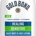 Gold Bond Healing Sensitive Daily Body & Face Lotion for Dry, Sensitive Skin, 13 oz.