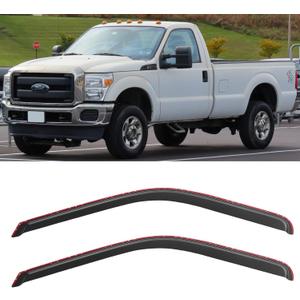 In-Channel Window Rain Guards Visors for 1999-2016 Ford F250 F350 F450 F550 Super Duty, Window Vent Wind Shades Deflectors Shield for 2000-2016 F650 F750 Standard Cab, 2PCS
