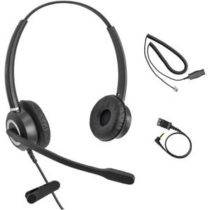 Avaya Headset HD Voice with HIS Adapter Compatible with Avaya 1600, 9600, J100 Series Phones Model, Plus 3.5mm Adapter for Smartphone