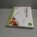 Tempered Glass Cutting Board Set, Large 12x16 Glass Cutting Board for Kitchen with 4 Non-Slip Feet, Heat & Shatter Resistant, Dishwasher Safe, Includes Bonus Sponge & Cloth,Perfect Kitchen Gift-Beige (Beige-Nano Etched Finish)