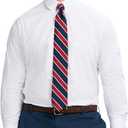 Izod Men's Big and Tall Wrinkle Resistant Stretch Fabric Button Down Collar Dress Shirt, White, 19" Neck 34"-35" Sleeve