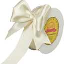 Double Face Ivory Satin Ribbon 1-1/2 inch X 50 Yards Polyester Ivory Ribbon for Gift Wrapping Very Suitable for Weddings Party Hair Bow Invitation Decorations and More