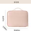 RIGHT AWAY Travel Toiletry Bag for Women,Large Makeup Bag& Cases,Waterproof Cosmetic Organizer Bag with Compartments,Portable Make Up Bag for Travel Size Toiletries,Skincare,Brushes Set,Pink