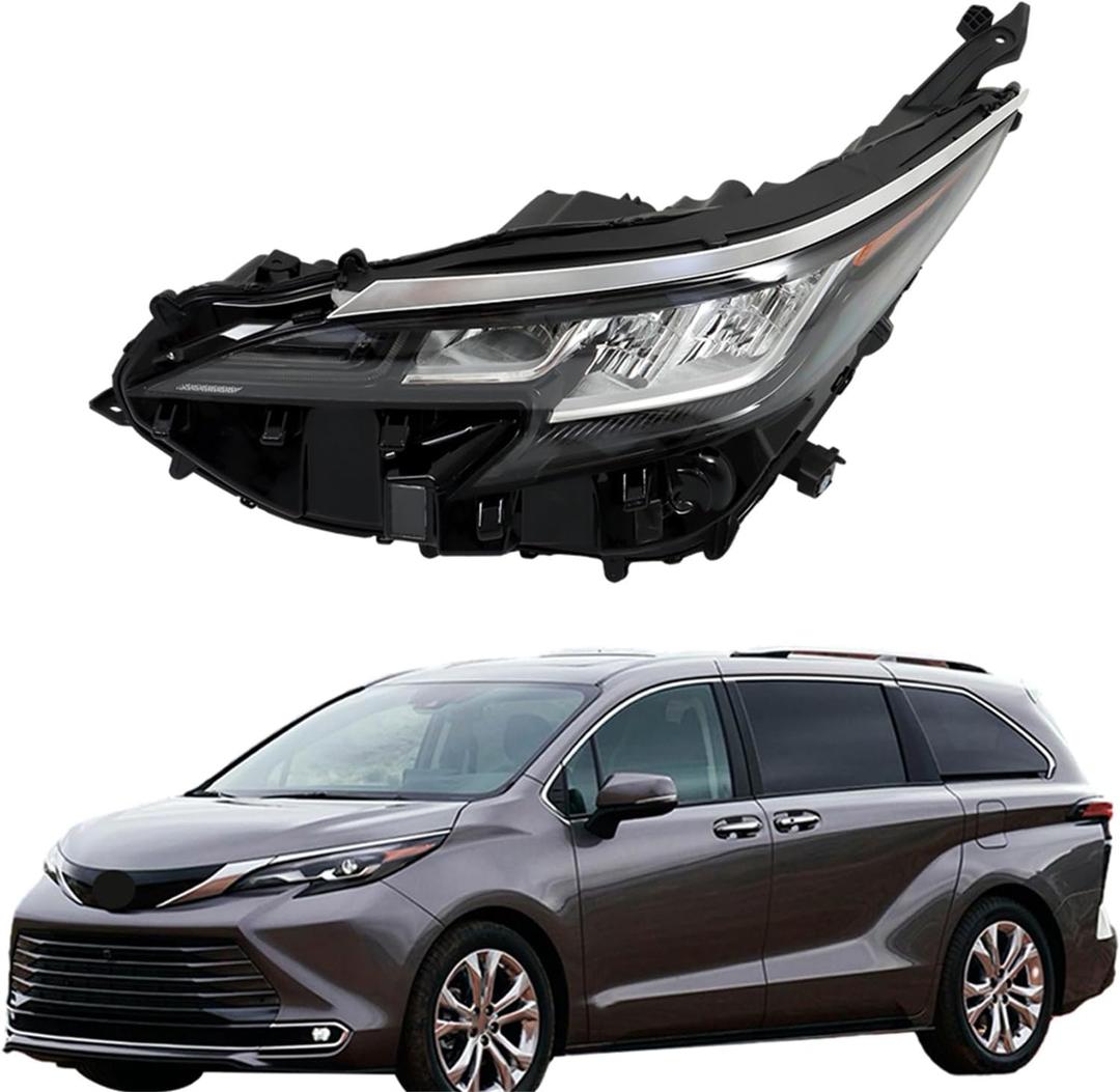LABLT Driver Side Headlight Assembly Replacement for Sienna Le Xle 2021-2022 Left Side Headlamp 81150-08100